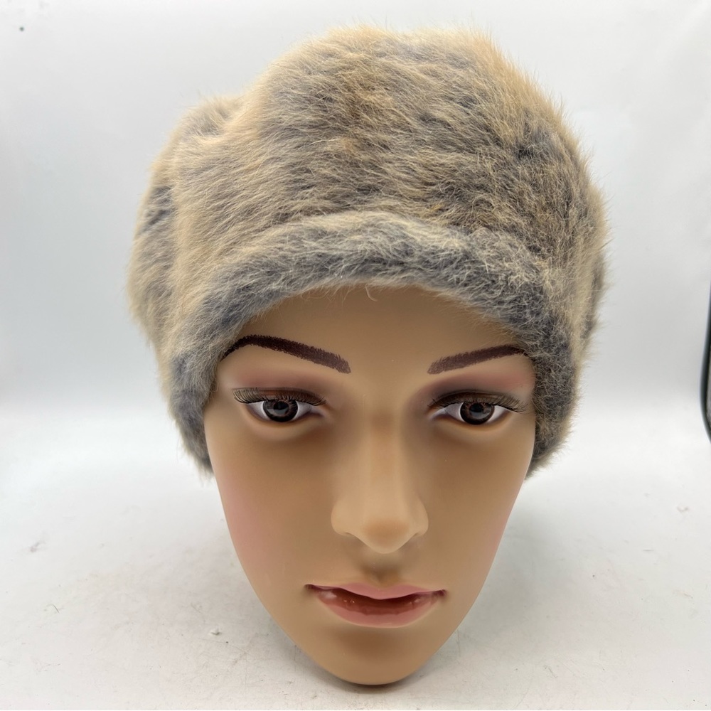 Parkhurst Angora Beanie Hat. OS.  Brown Black blend